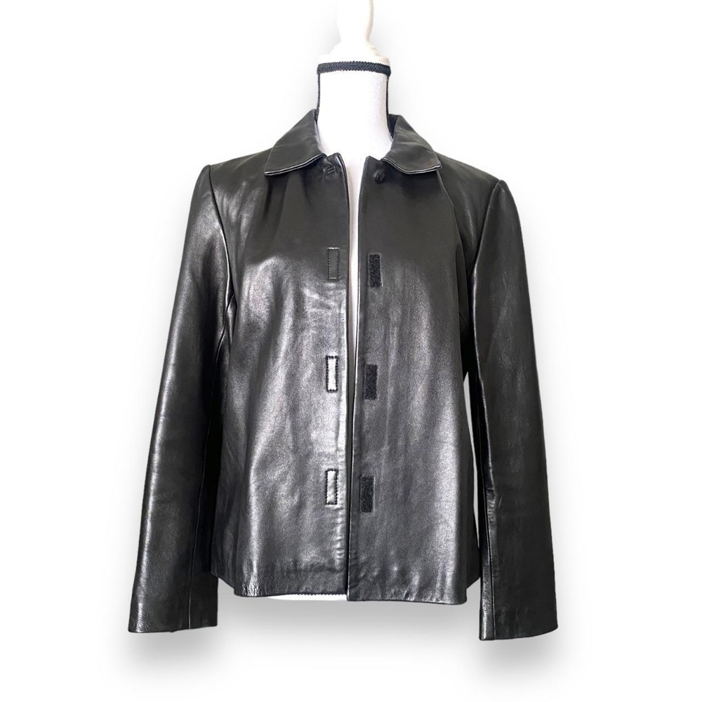 INC. International Women's Leather Jacket Size Small